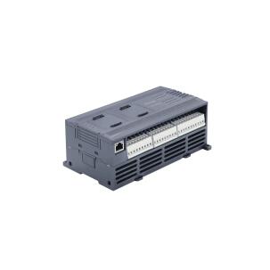 Controlador Lógico Programável K608-40DR com 24 entradas digitais 24VDC, 16 saídas a relé, duas portas RS485 e interface Ethernet, suporte a 14 módulos de expansão