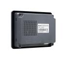 IHM industrial M2043HE com tela TFT 4,3 polegadas, resolução 800x480px, 16 milhões de cores, proteção IP65, alimentação 24VDC, Ethernet 10/100 Mbps e interfaces RS232, RS422, RS485