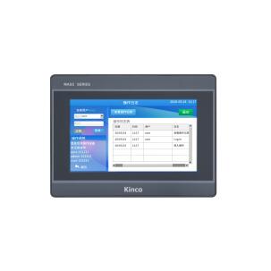 IHM industrial M2070HE com tela TFT 7 polegadas, resolução 1024x600px, 16,77 milhões de cores, proteção IP65, alimentação 24VDC, Ethernet 10/100 Mbps e interfaces RS232, RS422, RS485