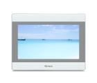 IHM industrial MT100E com tela TFT 10,1 polegadas, resolução 1024x600px, 256K cores, proteção IP65, Ethernet 10/100 Mbps, USB Host e interfaces RS232, RS422, RS485