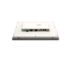 IHM industrial F2121E2 com tela TFT 12,1 polegadas, resolução 1280x800px, 16,7 milhões de cores, CPU Quad Core 1,8GHz, 8GB RAM, proteção IP65, duas portas Ethernet e interface RS232/422/485