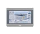 IHM industrial G2100E com tela TFT resistiva 10,1 polegadas, resolução 1024x600px, 16,77 milhões de cores, brilho 300 cd/m², CPU 1,5GHz, 4GB eMMC, 512MB RAM, proteção IP65, Ethernet 10/100 Mbps e interfaces RS232, RS422, RS485