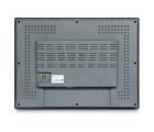 IHM industrial GL150E com tela TFT 15 polegadas, resolução 1024x768px, 65K cores, CPU ARM RISC 800MHz, 128MB DDR3, 256MB Flash, proteção IP65, Ethernet 10/100 Mbps e interfaces RS232, RS422, RS485