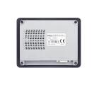 IHM industrial MT043E com tela TFT 4,3 polegadas, resolução 480x272px, 256K cores, CPU ARM RISC 32Bits 792MHz, 128MB Flash, 64MB RAM, proteção IP65, Ethernet 10/100 Mbps e interfaces RS232, RS422, RS485