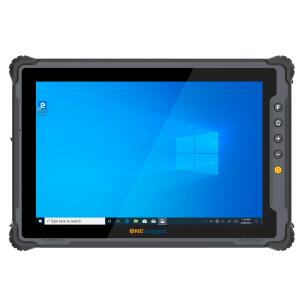 Tablet industrial TB-PEM-M10J com tela 10 polegadas, processador Intel N5100, 8GB RAM, 128GB eMMC, proteção IP65, Wi-Fi integrado, câmeras frontal e traseira e Windows 11 IoT