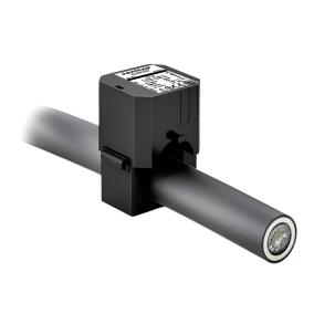 Transformador de corrente bipartido Janitza KUW1/30-75 com relação 75/1A, classe de precisão 3, diâmetro interno até 18mm, cabo de 3 metros e consumo 0,2VA para monitoramento e proteção em sistemas elétricos industriais e comerciais